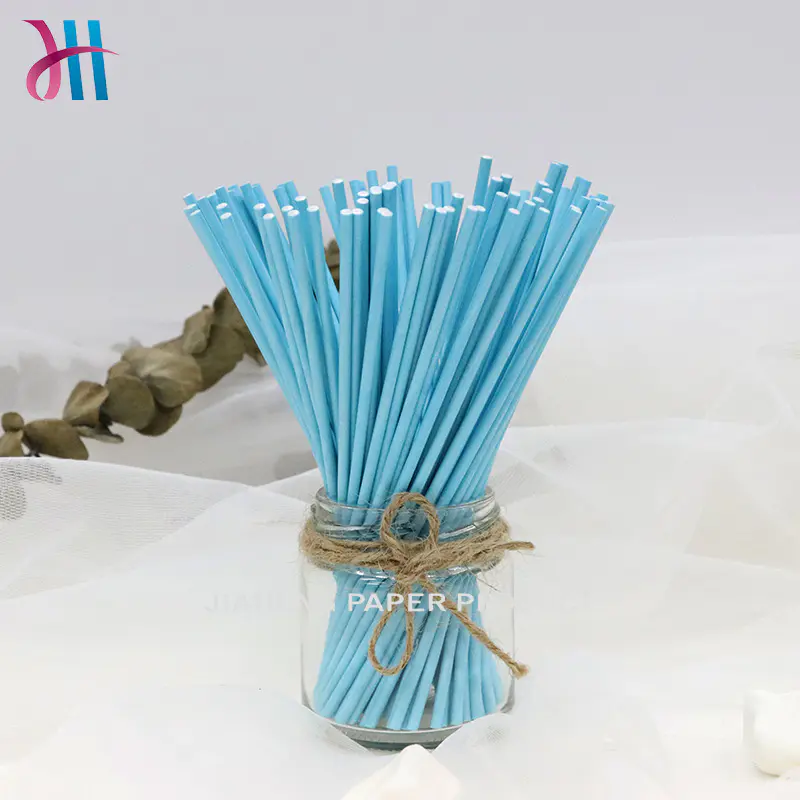 Printed paper sticks for candy blue lollipop sticks 3.0*152mm