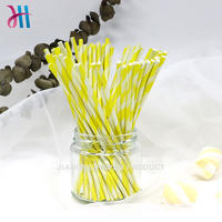 Food grade colorful striped paper stick  extra long lollipop sticks