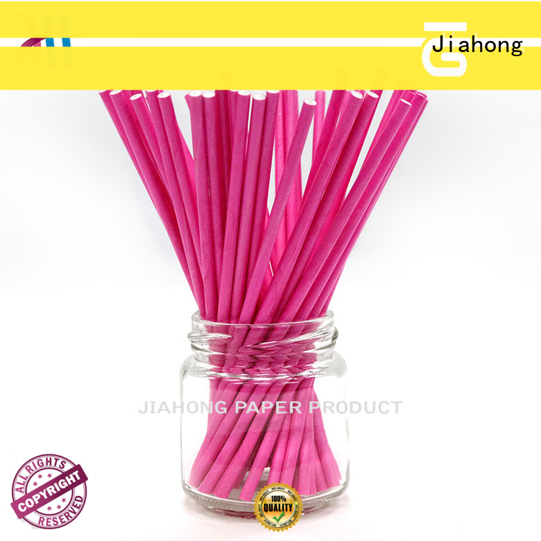 Jiahong clean red and white lollipop sticks printed for lollipop