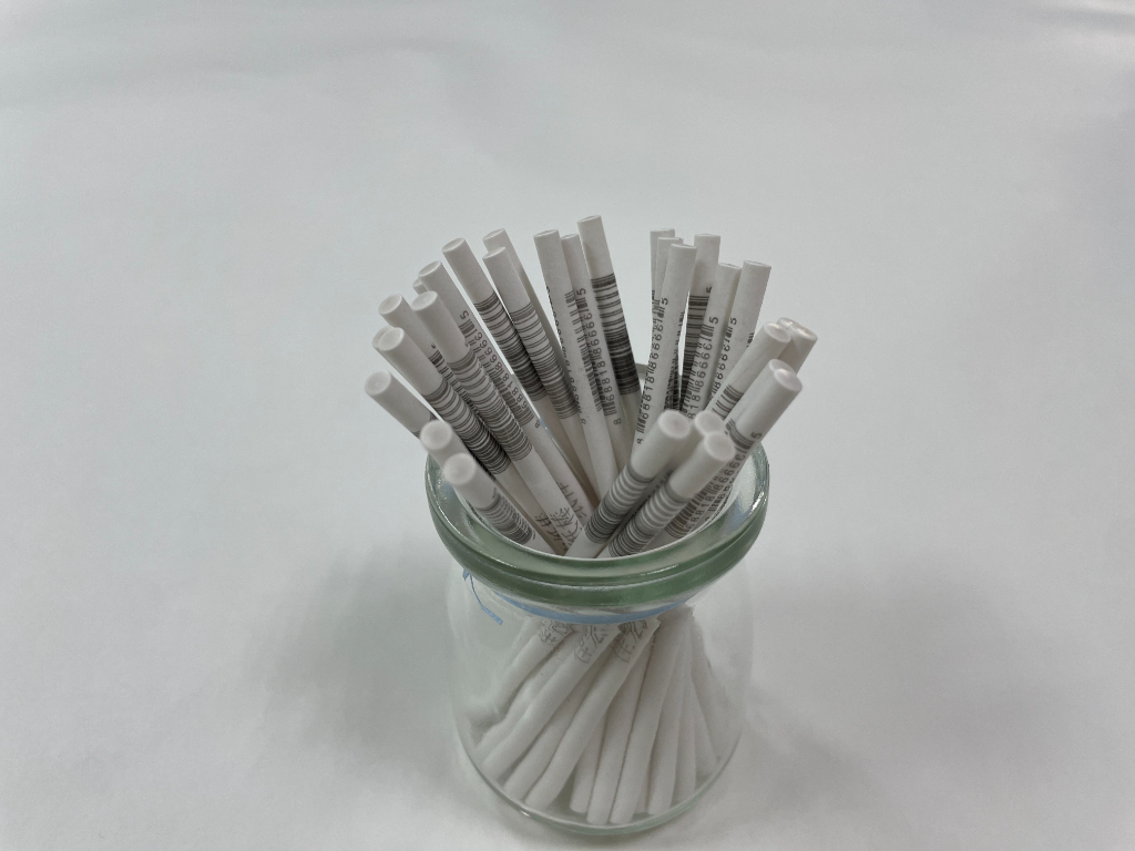 Customized LOGO bar code paper sticks 4.0*100mm