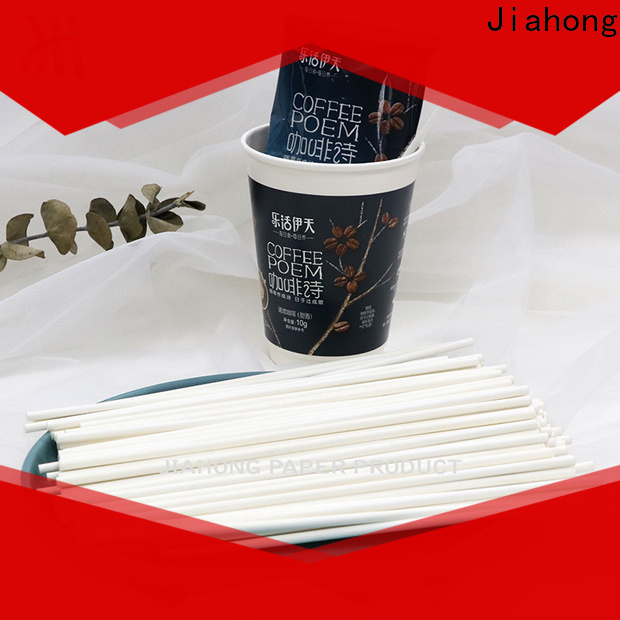 Jiahong paper reusable coffee stirrers export for packed coffee